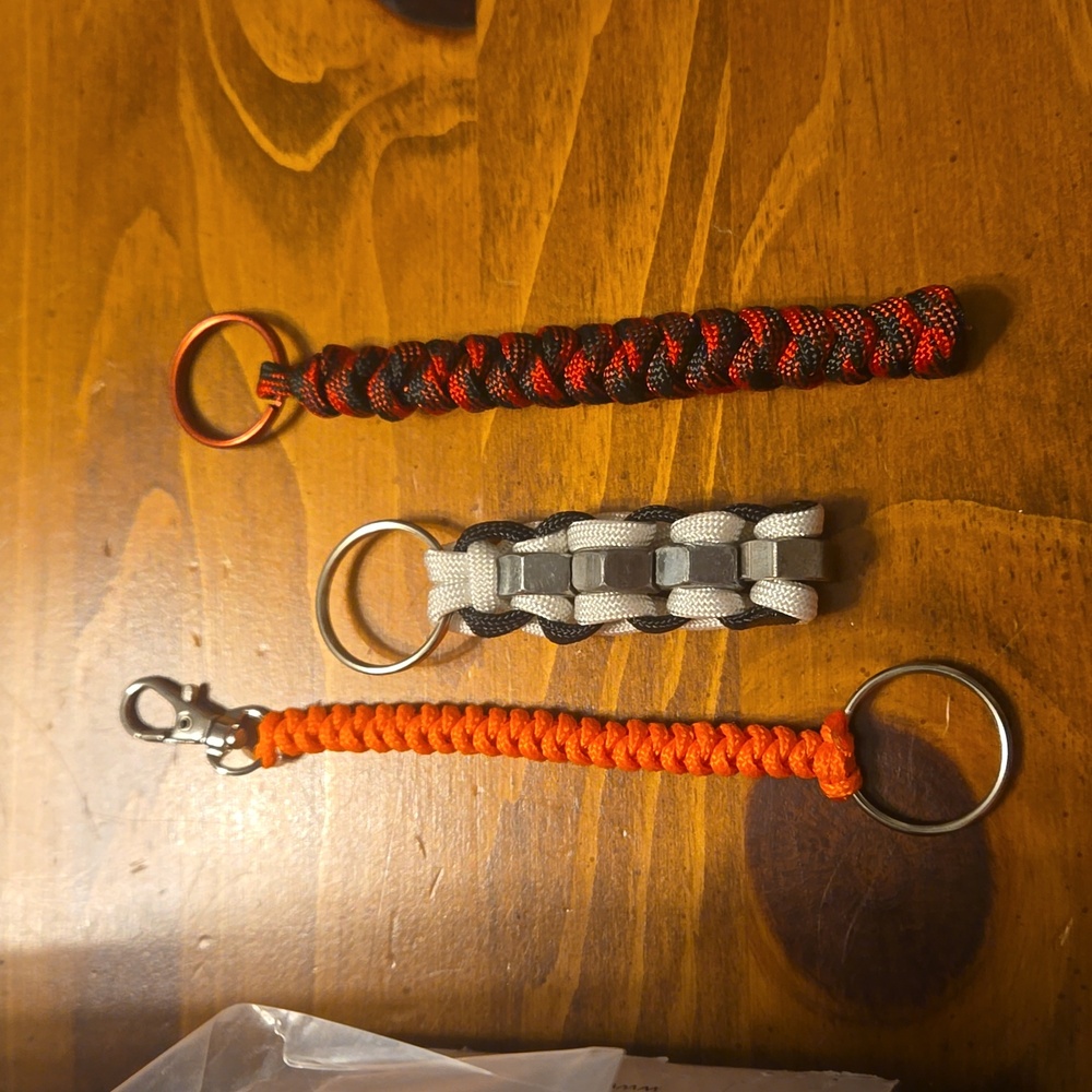 Handmade Collegiate Paracord Keychains